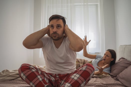 A couple having an argument photo