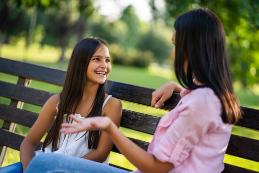 Mother and daughter spending time together photo