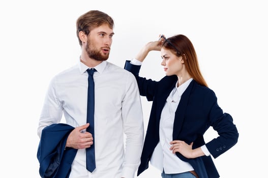 business men and women finance office communication studio photo