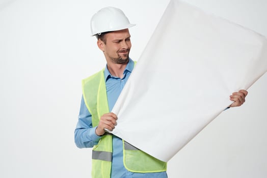 man reflective vest Professional Job Working profession photo