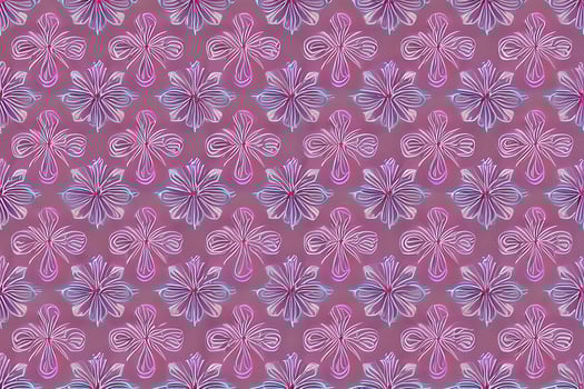 Abstract magenta or purple natural flower, floral, and leaves seamless pattern background. Flower and leaf clip illustration watercolor texture wallpaper. photo