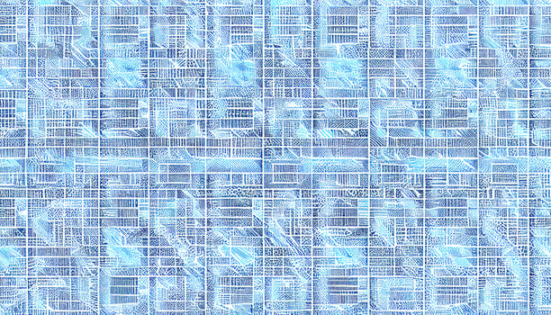 Abstract non regular pattern micro chip. Ai  generated photo