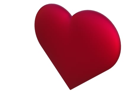 Lovely red heart. 3d render photo