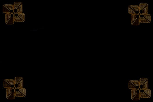 light ornament decorative background on black night background photo