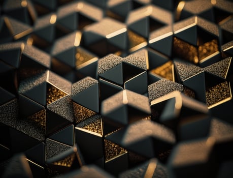 3D Futuristic cubes background Abstract geometric mosaic Square tiles pattern created with technology photo