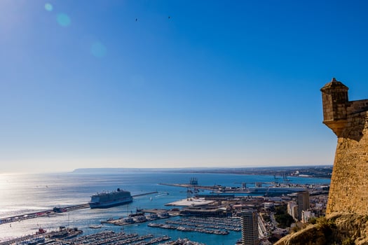 viewpoint castle of saint barbara alicante city view hisoania landmark photo