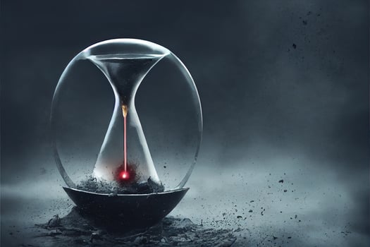 illustration of hourglass of death photo