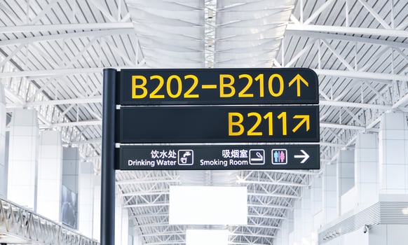 Sign in airport photo