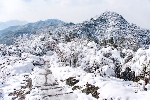 powder snow mountain in China photo