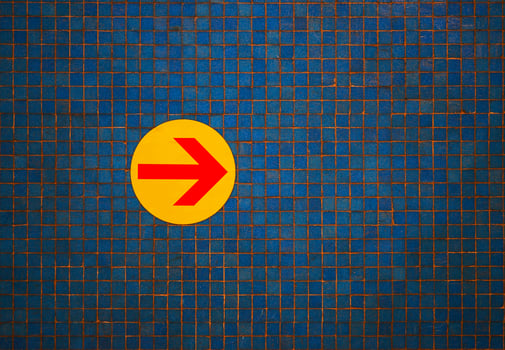 Turn right sign on the wall photo