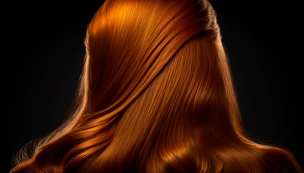 Beautiful long Hair. Beauty woman with luxurious ginger hair. photo