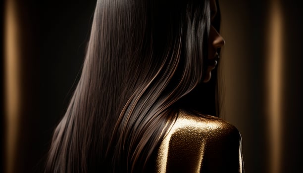 Beautiful long Hair. Beauty woman with luxurious brown hair. photo