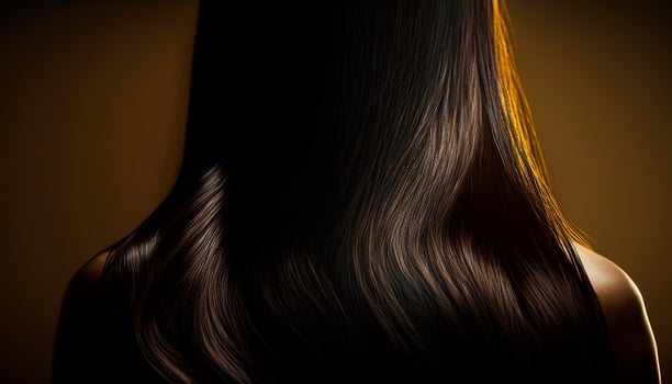 Beautiful long Hair. Beauty woman with luxurious brown hair. photo