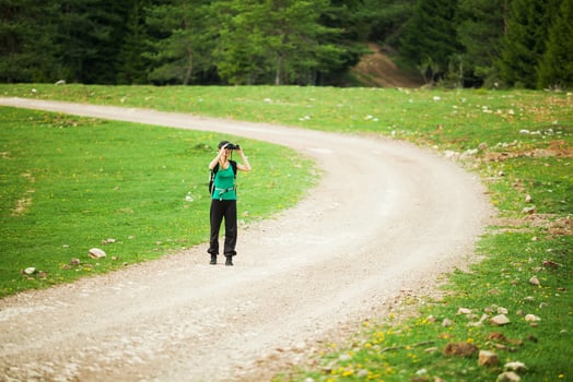 A woman hiking photo