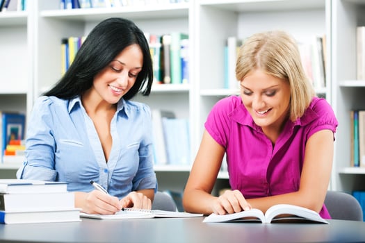 Friends at the library photo