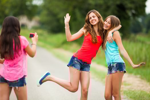 Friends spending time outdoors photo