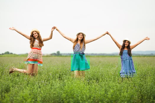 Friends spending time outdoors photo