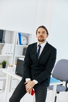 businessman official documents work office technologies photo