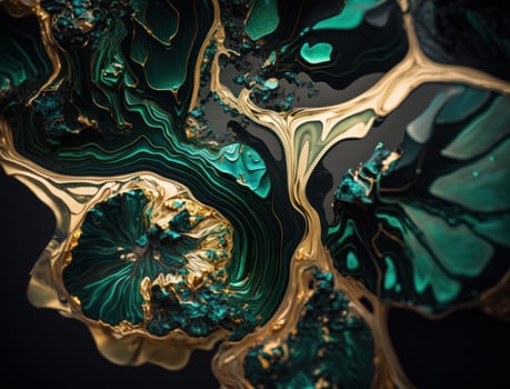 Marble stone texture background material with elements of semi-precious stones and gold created with technology photo