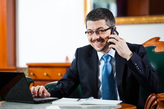 A meeting between business people photo