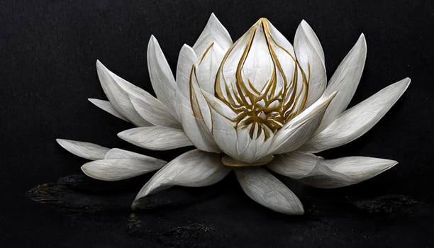 White water-lily flower photo