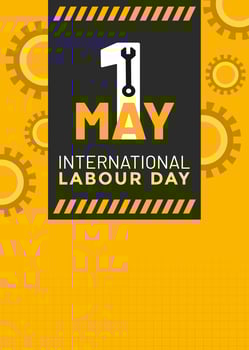 Happy Labor Day. 1st May International labour day Poster or Banner. photo