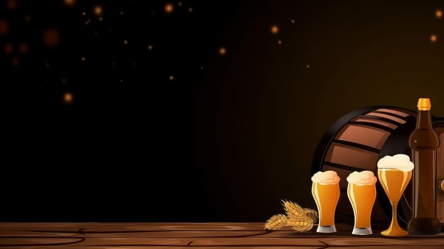Beer festival background. Illustration photo