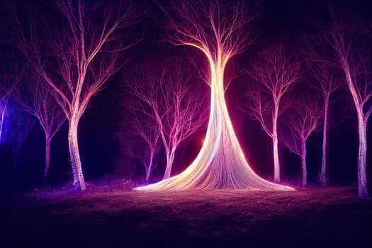 New Year magic, AI render photo
