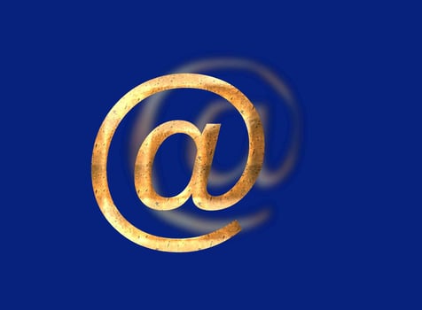 gold on blue photo
