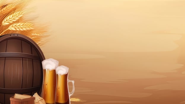 Beer festival background. Illustration photo