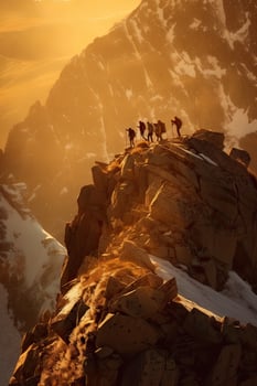 Scenic image of mountains during sunset. Amazing nature scenery of Dolomites Alps. travel, adventure, concept image. Stunning natural background. . photo
