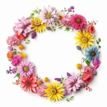 Floral summer frame. Illustration photo