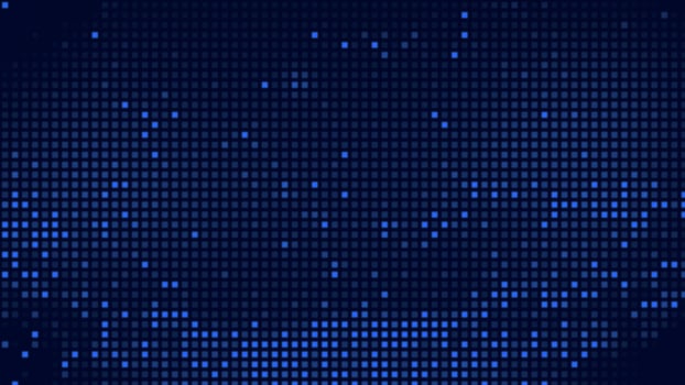 Abstract blue pixel halftone background. Futuristic technology style. photo