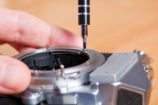 Camera being repaired photo