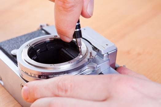 Camera being repaired photo