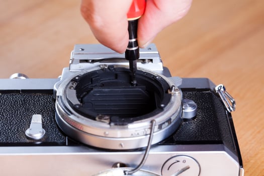 Camera being repaired photo