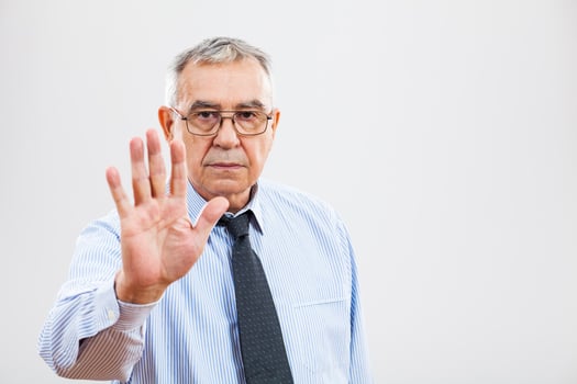 Portrait of a serious senior businessman photo