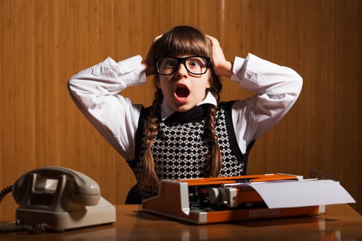 A girl who plays the role of a secretary photo