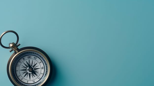 Compass banner. Copy space, background. . photo