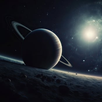 Deep space beauty, planets, stars and galaxies in endless universe. . photo
