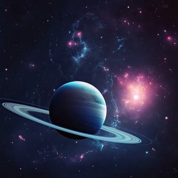 Deep space beauty, planets, stars and galaxies in endless universe. . photo