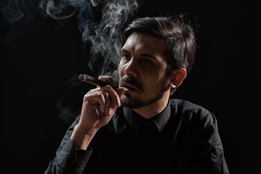 A man smoking photo