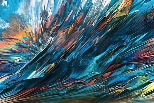 Contemporary acrylic painting fine art illustration of abstract natural panoramic landscape mountain artistic print digital art. Oil painting watercolor painting. photo