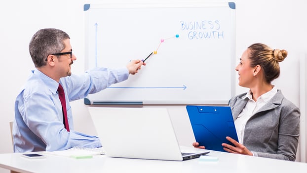 Business people discussing a business strategy photo