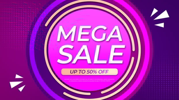 mega sale purple circle 3d product 50 off photo