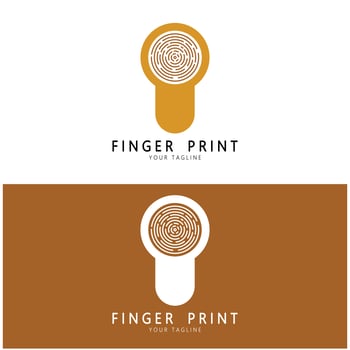 simple flat fingerprint logo,for security,identification,badge,emblem,business card,digital,vector photo
