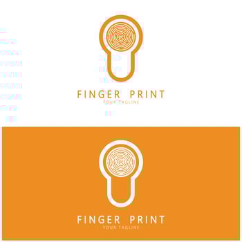 simple flat fingerprint logo,for security,identification,badge,emblem,business card,digital,vector photo