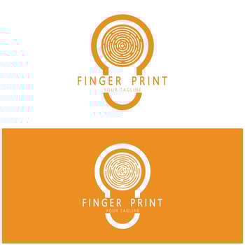 simple flat fingerprint logo,for security,identification,badge,emblem,business card,digital,vector photo