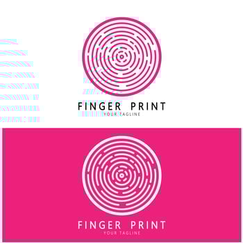 simple flat fingerprint logo,for security,identification,badge,emblem,business card,digital,vector photo