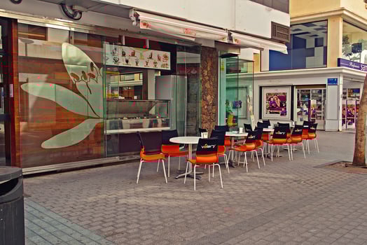 urban landscape from the capital of the Canary Island Lanzarote Arrecife in Spain on a warm summer day photo